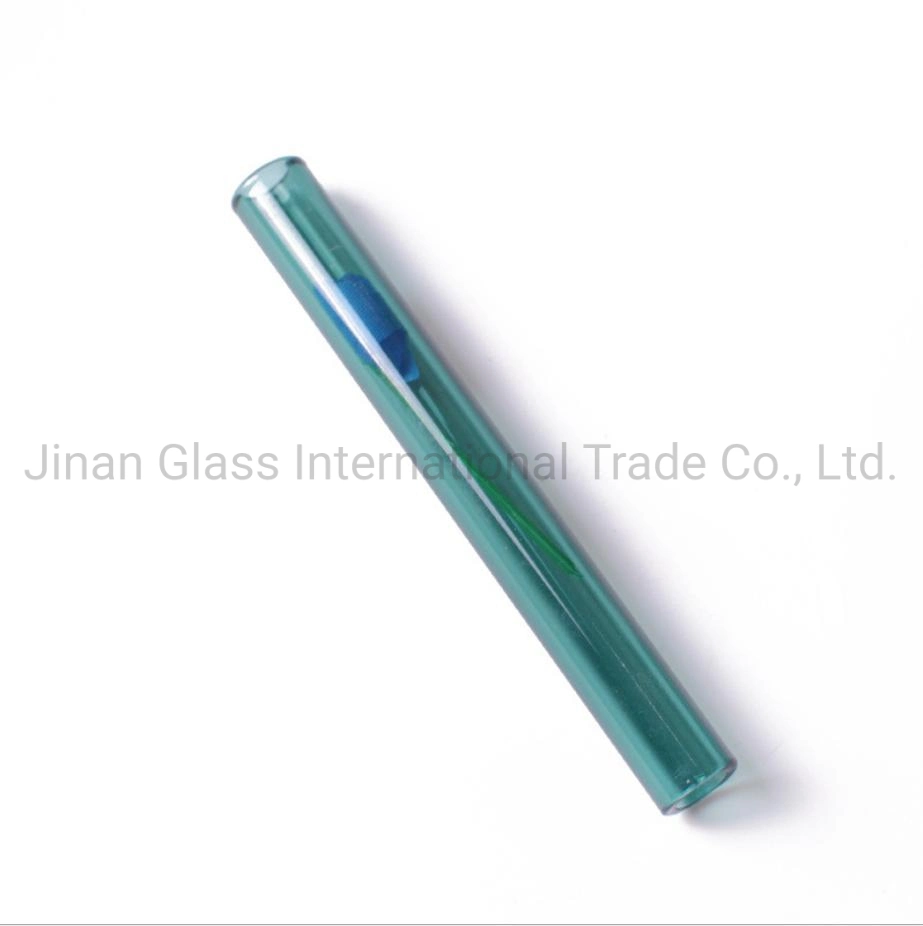 Glass Pipe, Glass Cigarette Holder, Straw, Color Straight Pipe Love Rose Pipe