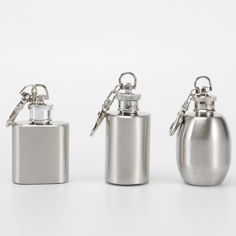 Personalized Stainless Steel Mini 1oz Keychain Hip Flask