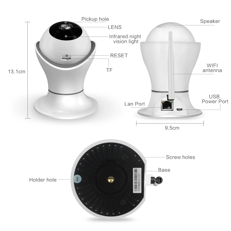 Working with Alexa Clouds Night Vision Mini 1080P HD Wire-Free WiFi Wireless Battery Surveillance Home Security CCTV IP Camera (EC39)