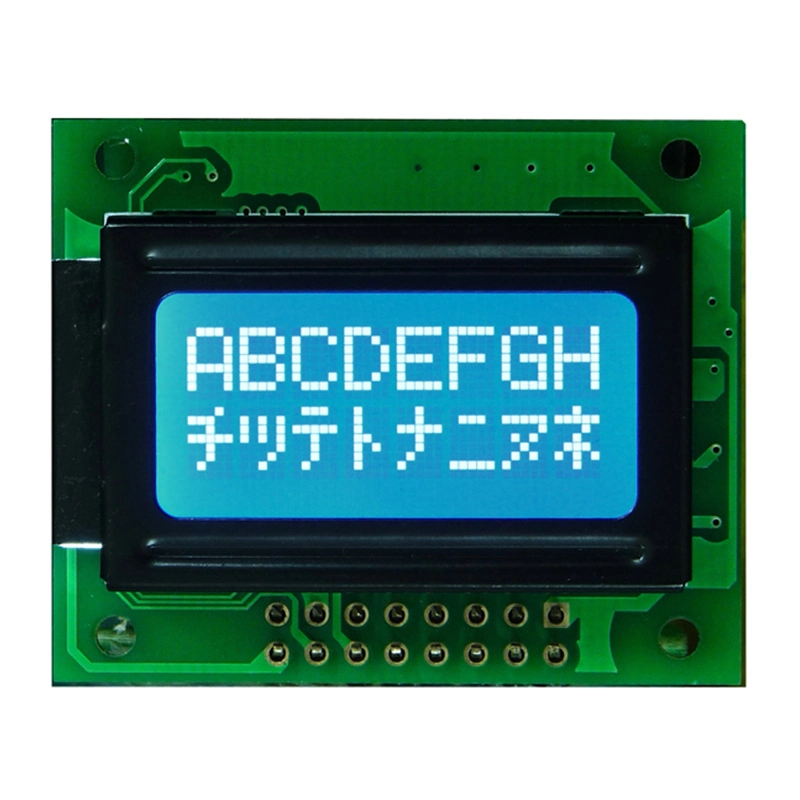 0802 Character LCD with Color Yellow-Green Controller St7066u for Equipment Application