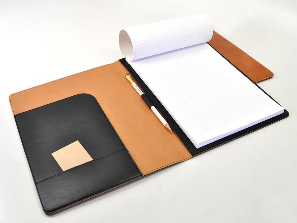 Customize High quality/High cost performance  PU Leather 3ring Binder Embossed A4 File Folder