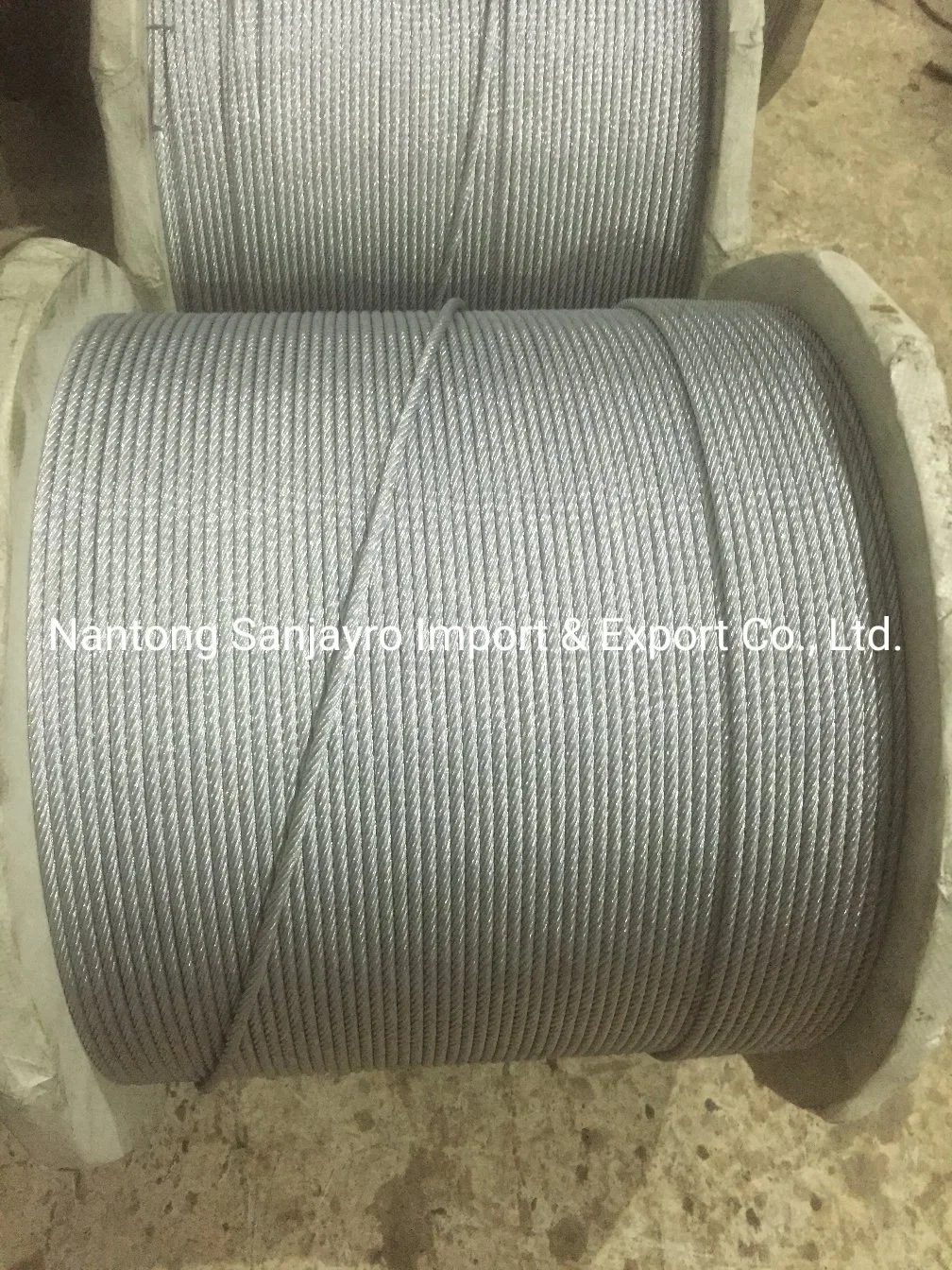 Cold Zinc Coating Galvanized 6X19 Steel Wire Rope