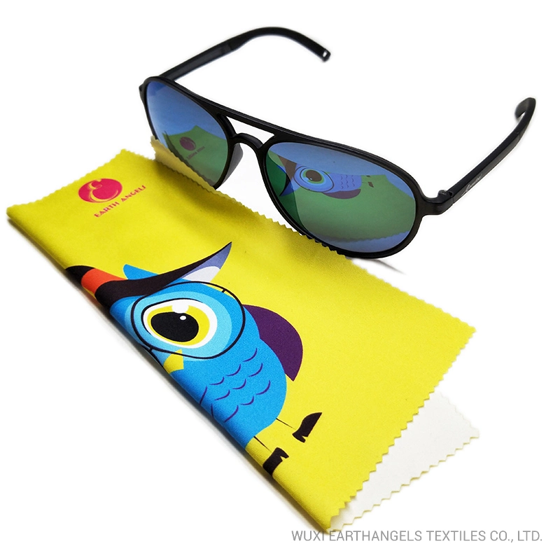 Custom Microfiber Eyeglasses Glasses Cleaning Cloth with Zigzag Edge