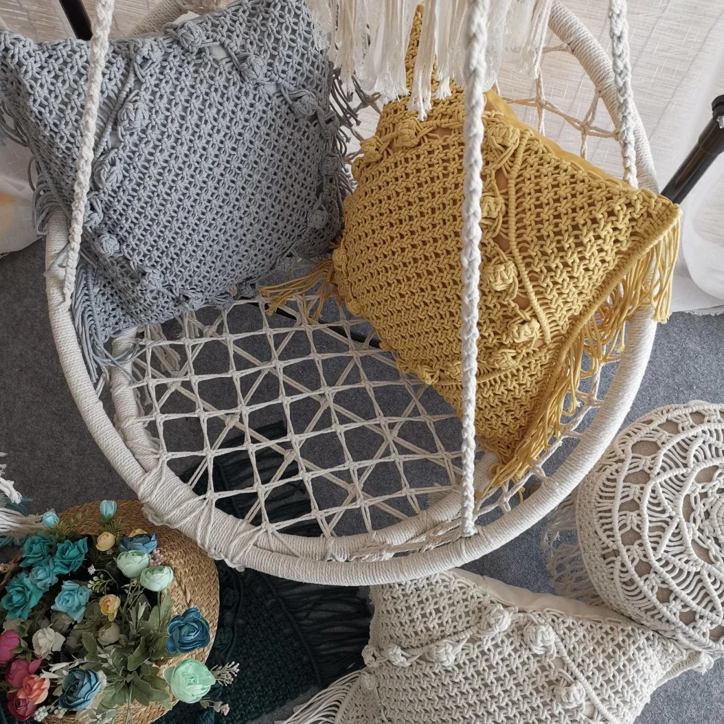 Macrame Kissenbezug Boho Kissenbezug Handgefertigte Macrame Kissenbezug Colorfu Macrame Geometrie Böhmen Ethnischen Kissenbezug