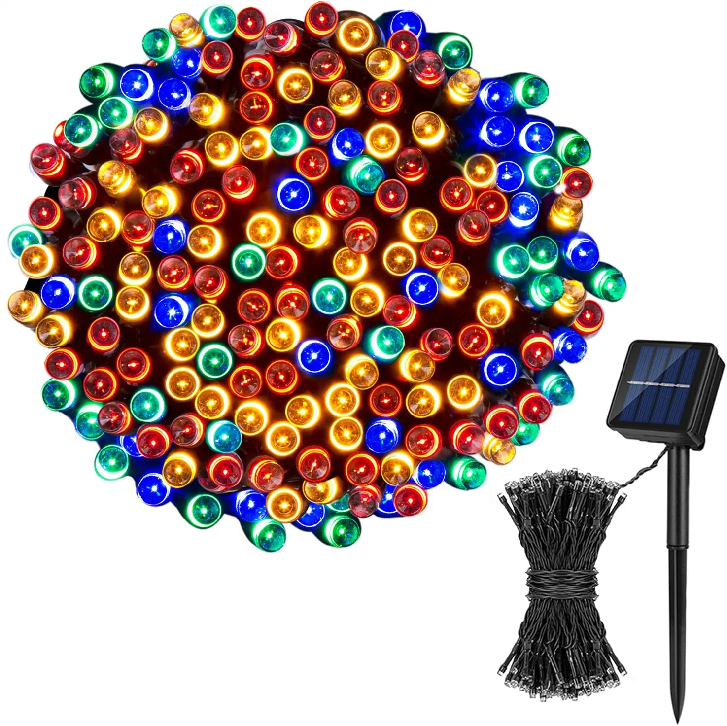 22m Solar String Lights Outdoor, Upgraded Solar Lights Indoor Outdoor, Waterproof 8 Modes Solar Powered Twinkle Lights for Garden Fence Tree Home Decorations