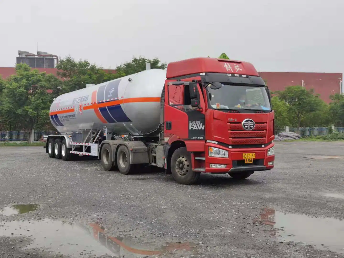 3axles LPG High Volume Trasnportation Tanker LPG Semi Trailer for Gas Plant