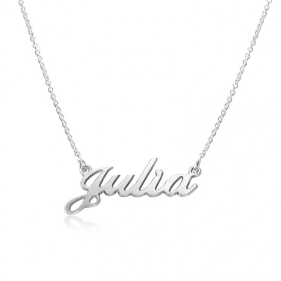 Custom Name Pendant Gold Plated Necklace Sterling Silver for Women Drop Shipping