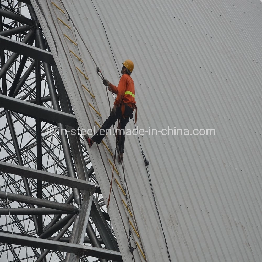 120m Clear Span Steel Structure Industrial Power Plant Steel Truss