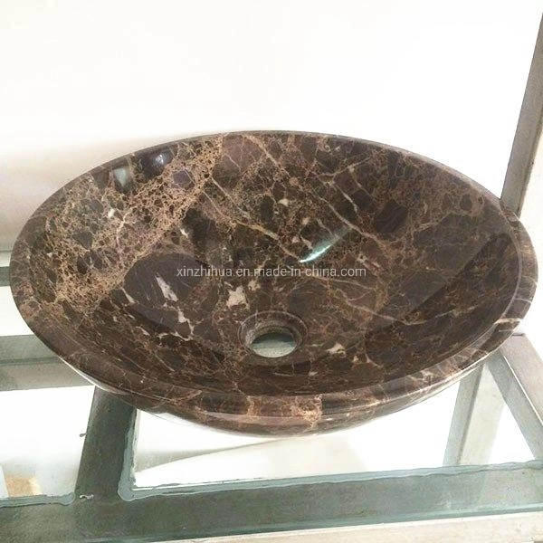 Brown Emperador Marble Oval/Round/Square Bathroom/Kitchen/Washroom/Restroom/Toilet Vessel Sink Bowl Basin