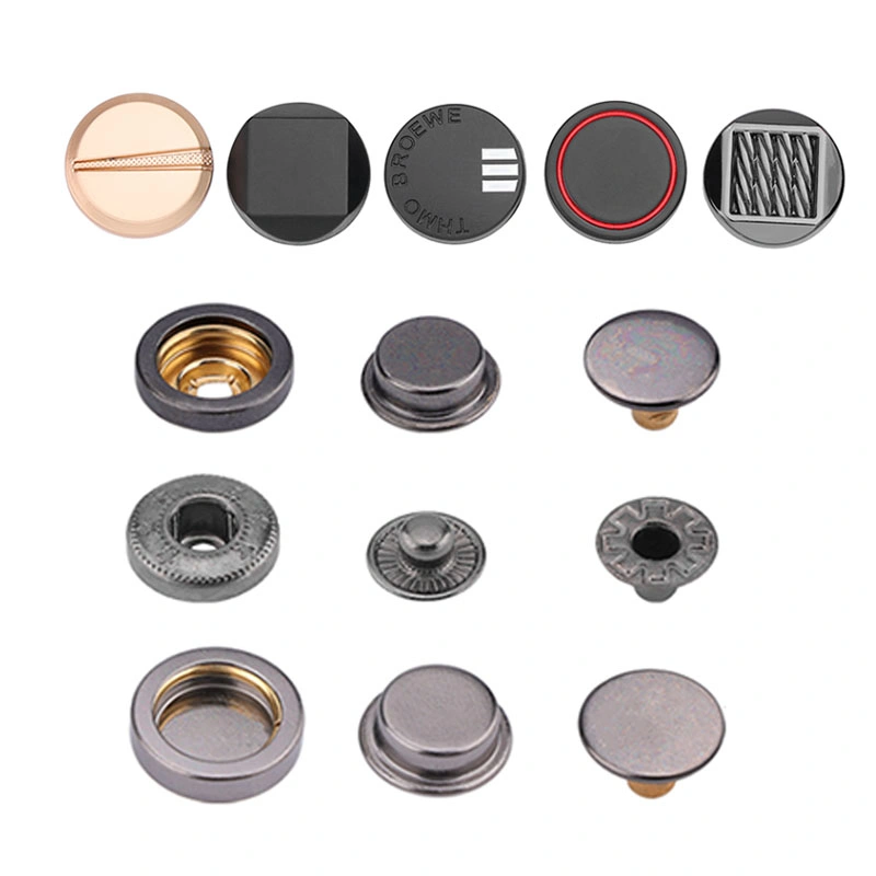 Factory Custom Metal Design Alloy Press Stud Snap Button for Garment