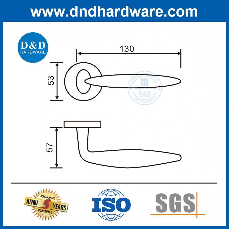 Stainless Steel 304 Solid Front Main Entry Door Handle Lever