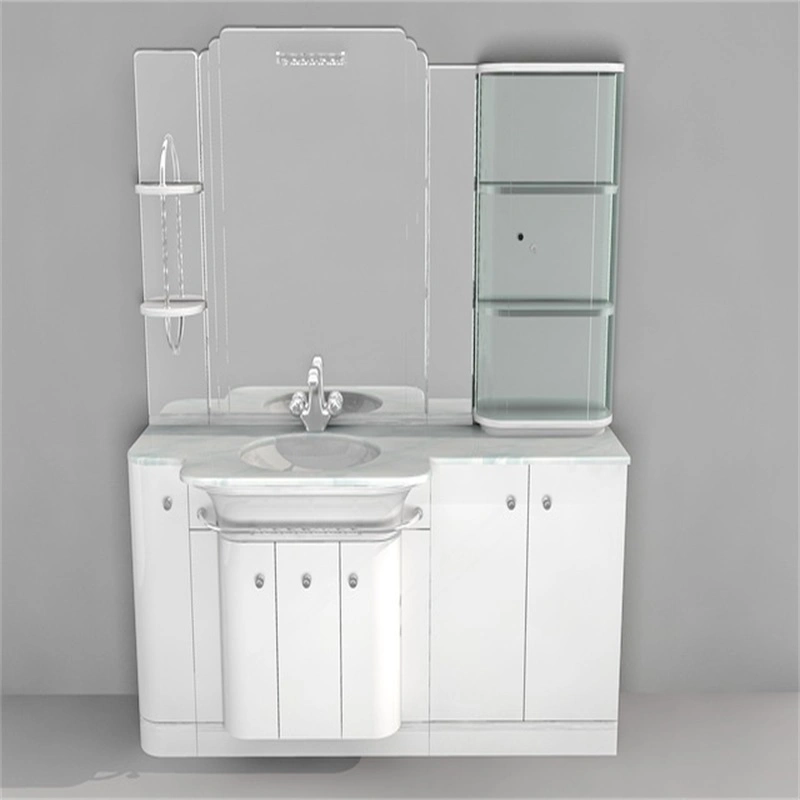 Meuble-lavabo moderne en PVC étanche de qualité supérieure Armoire de salle de bains