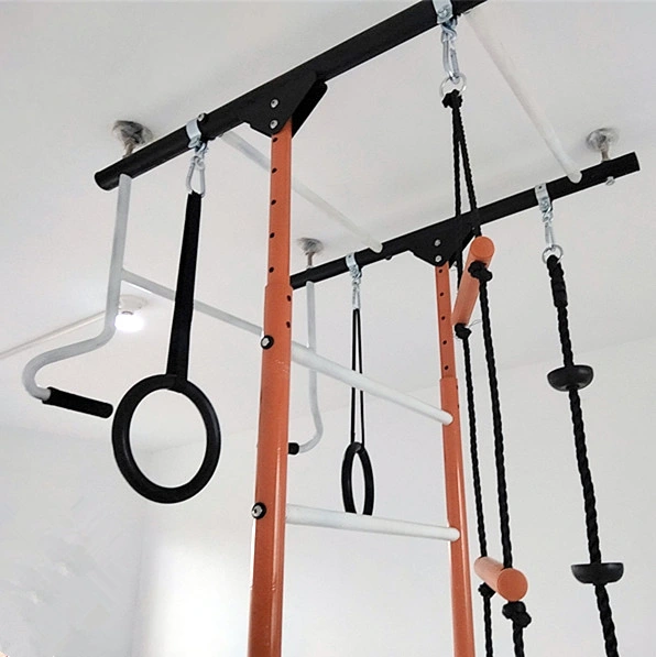 Climbing Frame with Climbing Ladder Stand and Jungle Rope