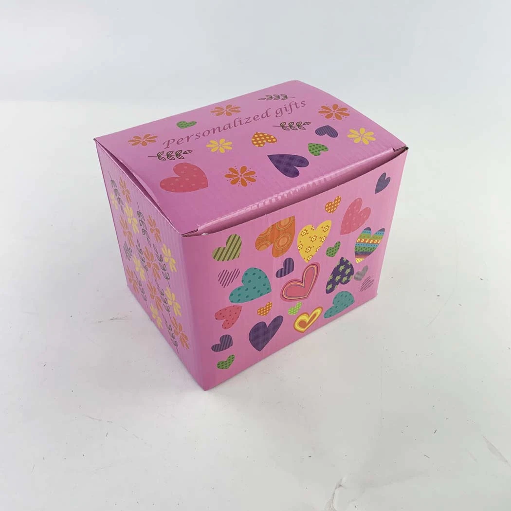 Love Pattern Papier Geschenk Schaumstoff-Box für Becher Verpackung Boxen