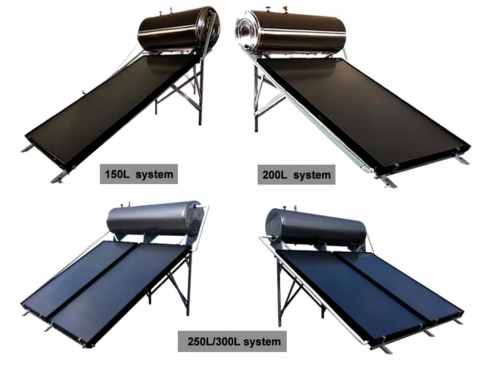 Hochwertiger Solar-Warmwasserbereiter mit Edelstahl-Solarspeicher Tank und Flachplattensammler