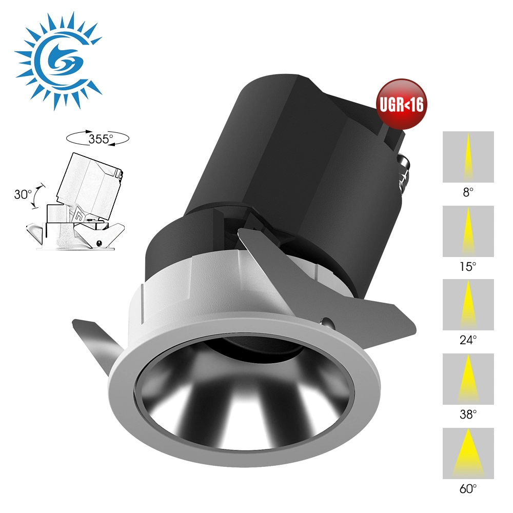 Downlight LED COB Spotlight rebajado 7W 12W 20W de la cabeza simple/doble plaza/anillo de LED SIN CERCO