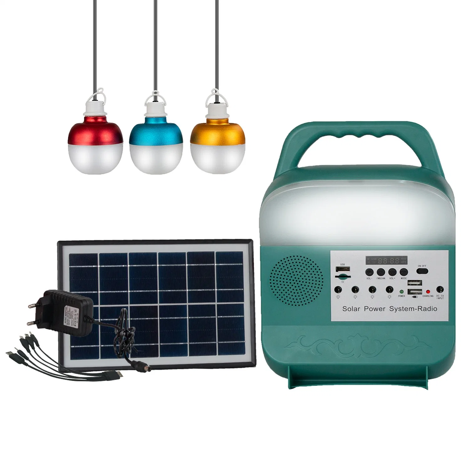 LED Solar Reading Lamp with Solar Panel Portable Solar Power Kit