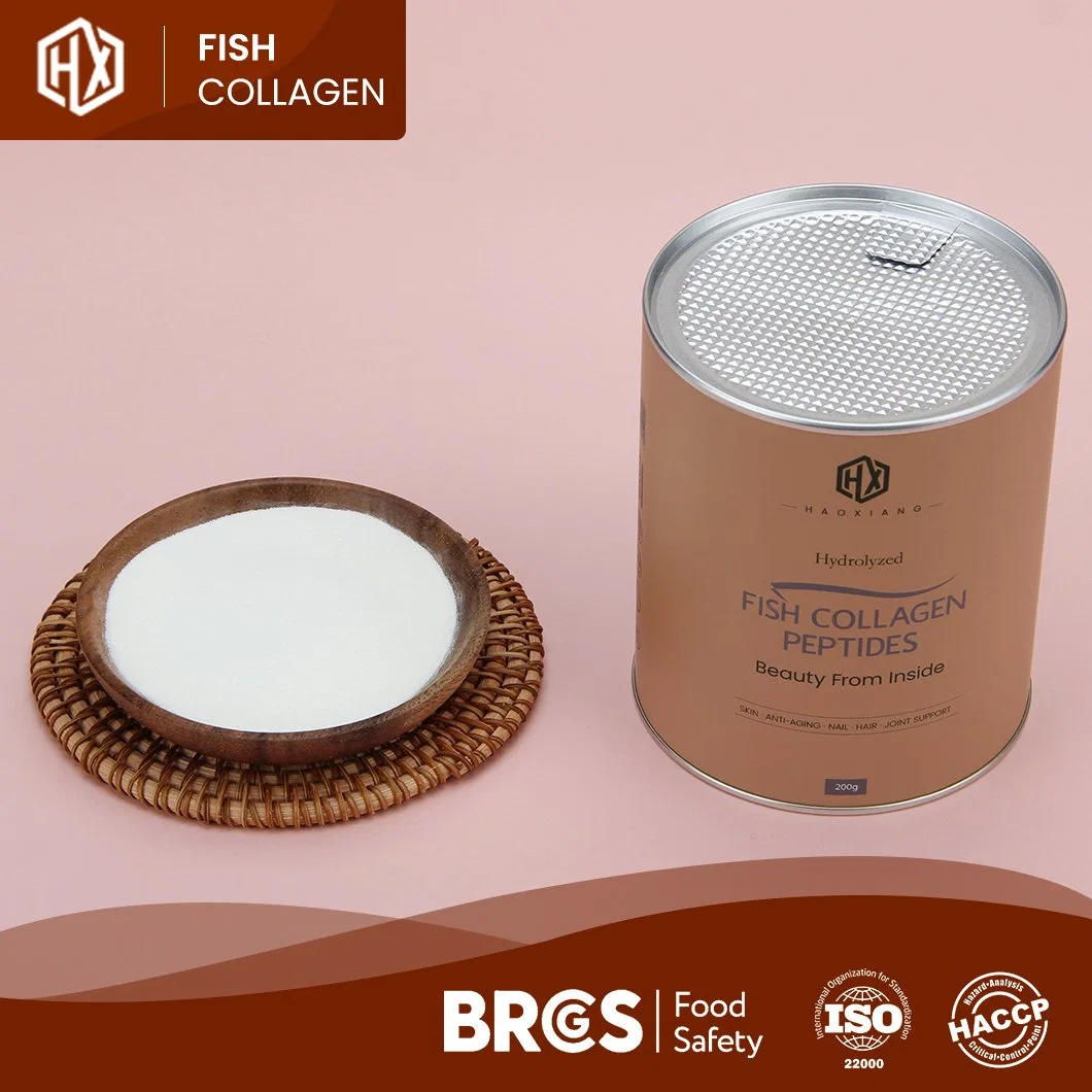 Haoxiang Hair Skin Care Beauty Instant Drink Anti Aging Fish Scale Collagen Peptide Powder Sample Available Powder or Granule State China Synthesis Peptides