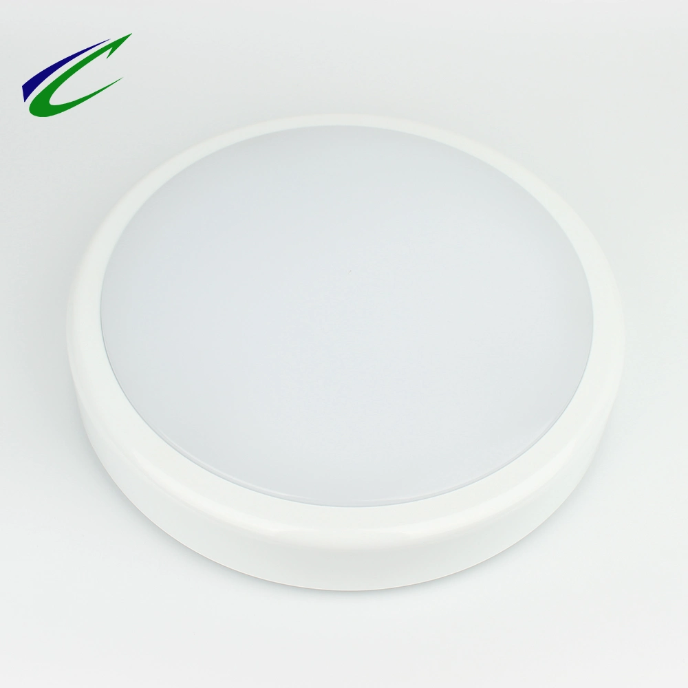 Round LED branco na luz de tecto LED de luz do corredor com Tri Cor e iluminação LED da função de emergência