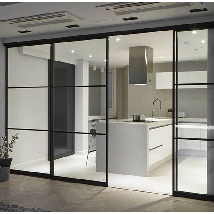 Durable Germany Schuco Tempered Glass Metal Interior Aluminium Sliding Door