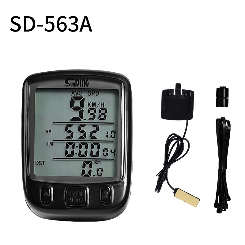 Bike Wired Computer 1.6 Inch Backlight Display Screen Waterproof Bicycle Code Table SD-563A