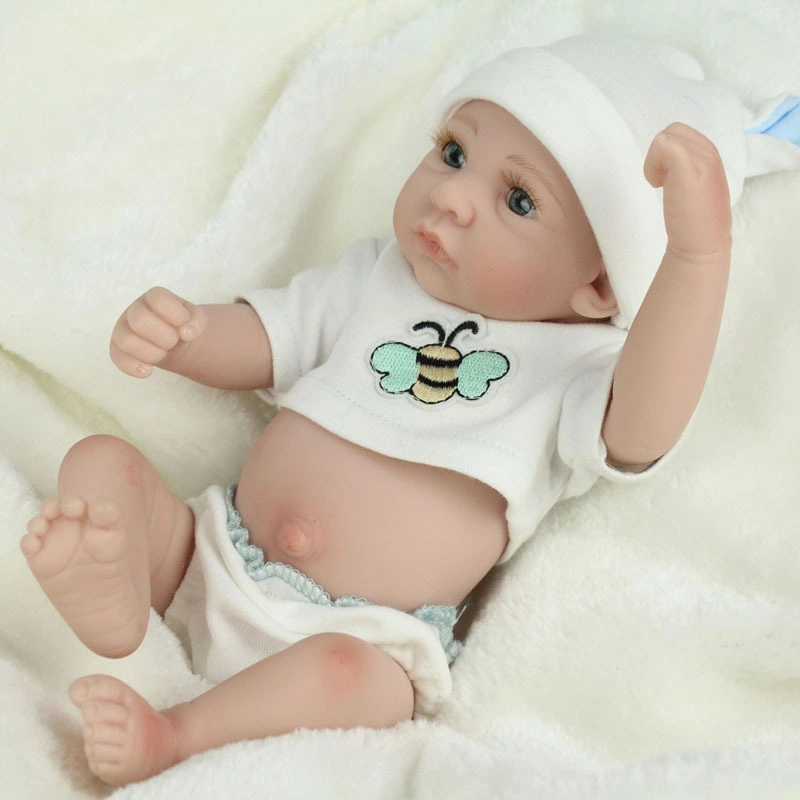 Bonecas Bebe Reborn Baby Doll 10 pouces en vinyle complet pour enfants Jouets Plamate