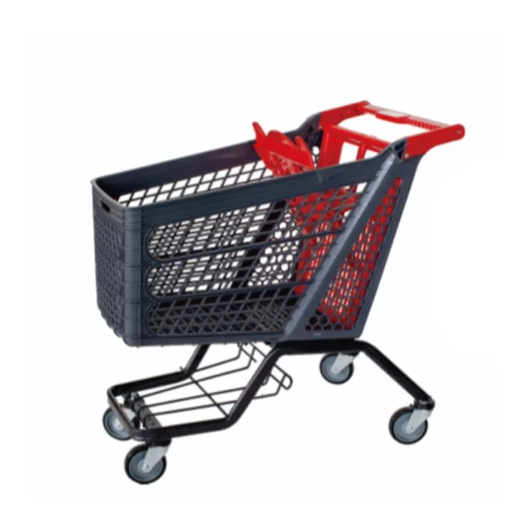 High quality/High cost performance Supermarket Cart Factory Price Plastic Shopping Trolley