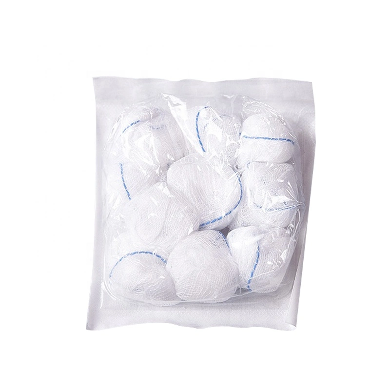 Hot Sale Custom CE Medical Disposable Promotion Surgical Xray Thread Sterile Gauze Balls for Wound