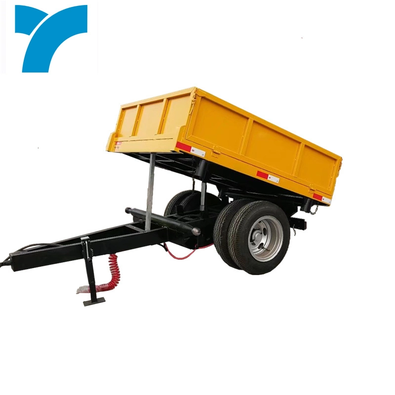 Tipper Hydraulic Dump Trailer Farm Transportation Trailer Four Wheel Mobile Trailers