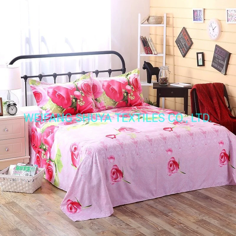 Cheap Printed Polyester Fabric for Bed Sheets, Bedding Sets, Bed Sheets