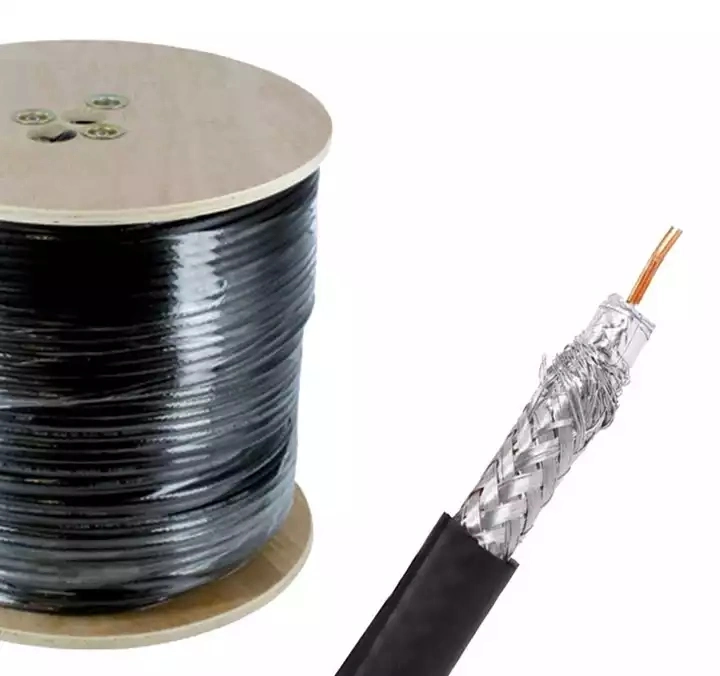 75 Ohms CCTV CATV Matv Broadband Coaxial Cable RG6 with Drop Wire Communication Cable