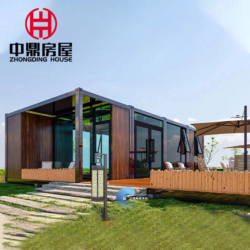 Prefab Container House Apartment Office Family Business Prefabricated Steel Structure Coffee Shop Wooden Style