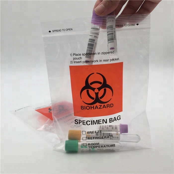 3layers /4 Layers Cytotoxic Specimen Bag Specimen Transport Plastic Bag 6"X9" Biohazard Bag Medical Lab Samples Bag Kangaroo Bag Absorb Pad