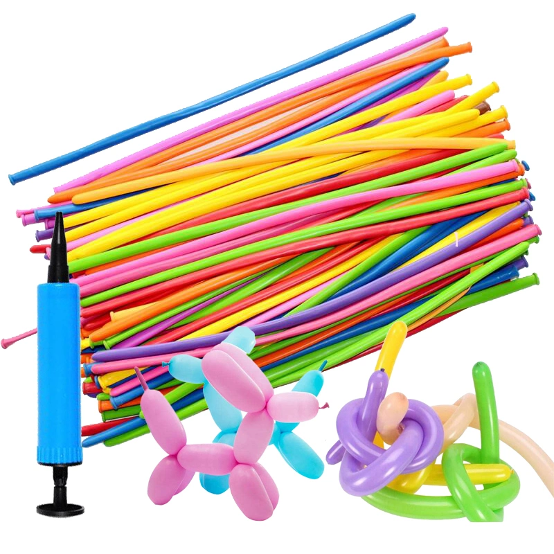 Mistura de cores Long Strip Latex material Magic Balões Especiais, várias cores Cor Balloons longos Festa decorações Atacado balão