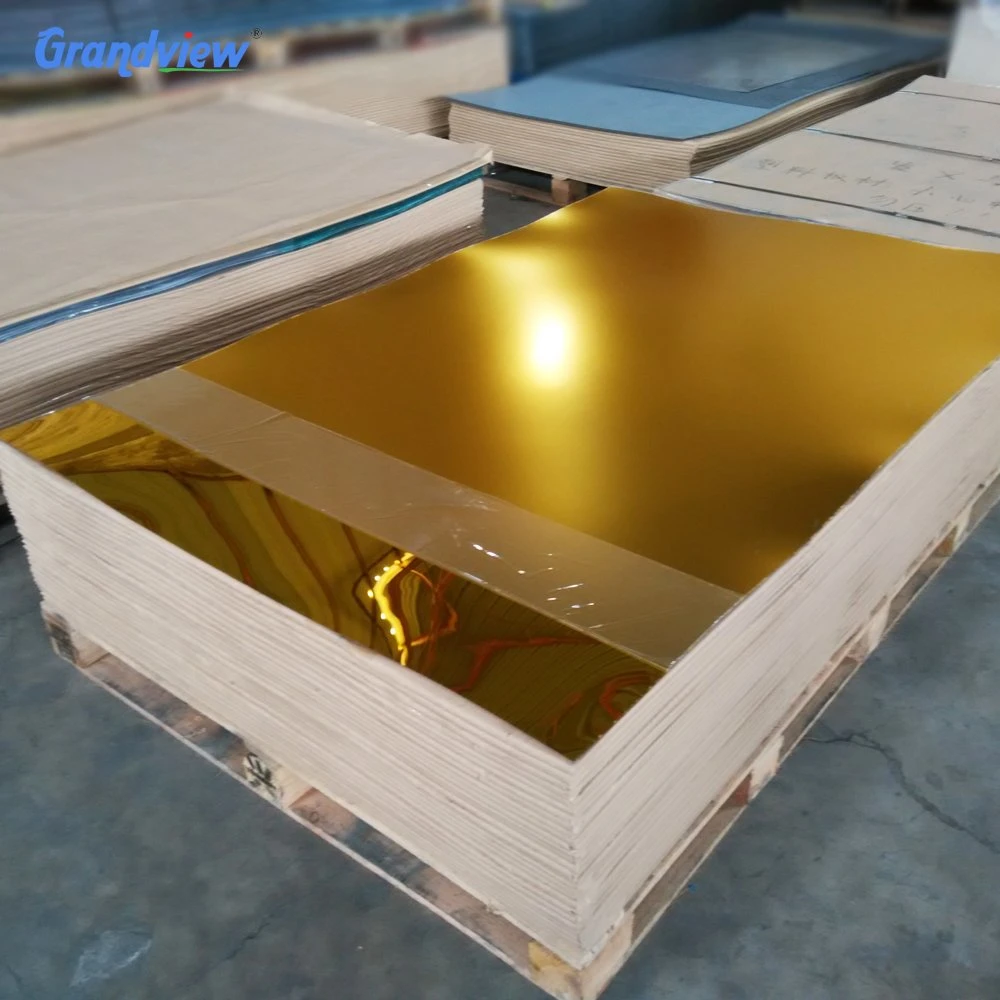 Custom Different Thickness Rose Gold Acrylic Sheet Mirror Sheet with PE Protective Film