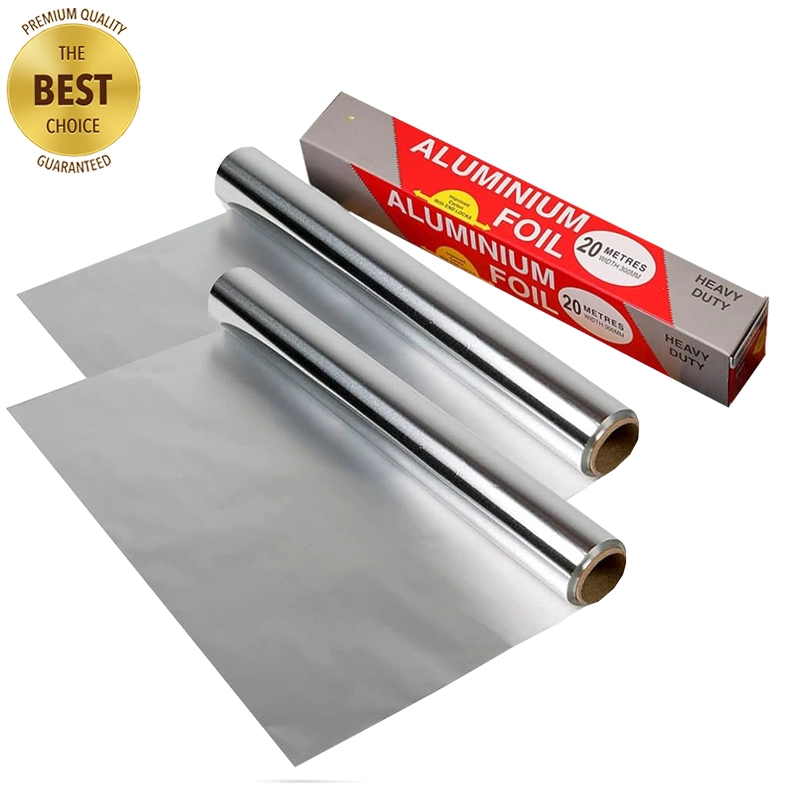 Rouleau de feuille d'aluminium argent aluminium épais antiadhésif pour usage intensif Feuille 20m 10m 5m longueur Restauration feuille de cuisine pour la cuisson