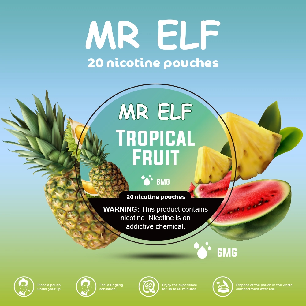 Mr Elf Nicotine Pouches Snus Smokeless Cigarette with Synthetic Nicotine Original Factory Wholesale/Supplier Vapes Vs Zyn Egp on Velo