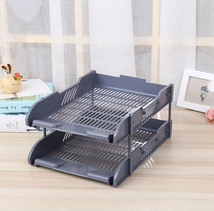 Desktop Fixed Disassemble Plastic Two-Layer File Tray