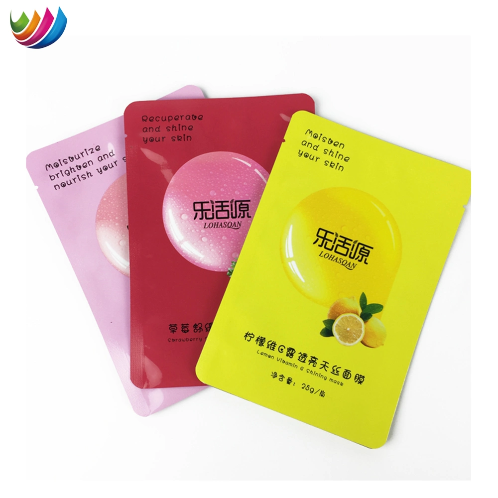 Custom Printed Heat Sealing Aluminum Foil Pouch Cosmestic Face Mask Packaging Bag