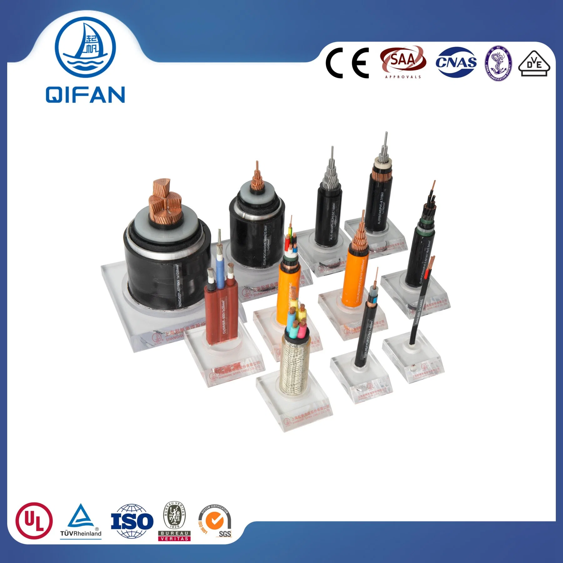 12.7/22kv Medium Voltage Three Core Copper/Aluminum Conductor Cu/XLPE/Cws/PVC Cable