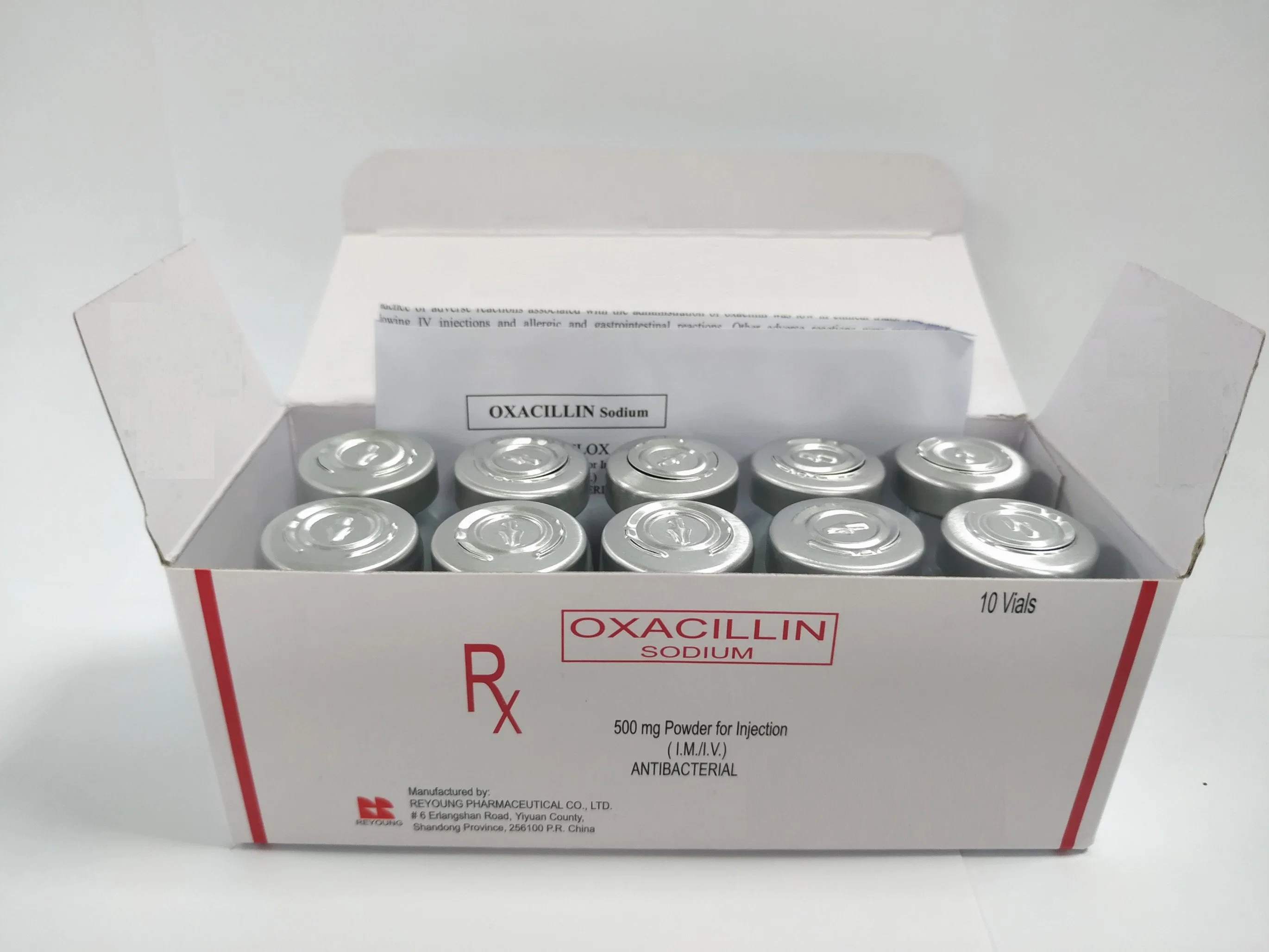 Высокое качество Oxacillin натрия для впрыска фармацевтической 500mg с сертификат GMP