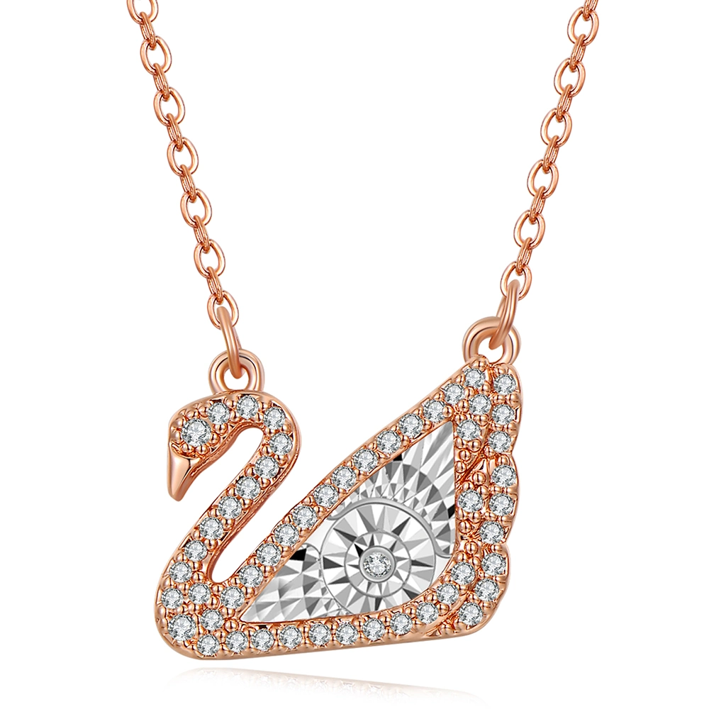 Swan Charm Diamond Pendant Necklace Fashion Garment Accessories for Wedding Party Jewelry