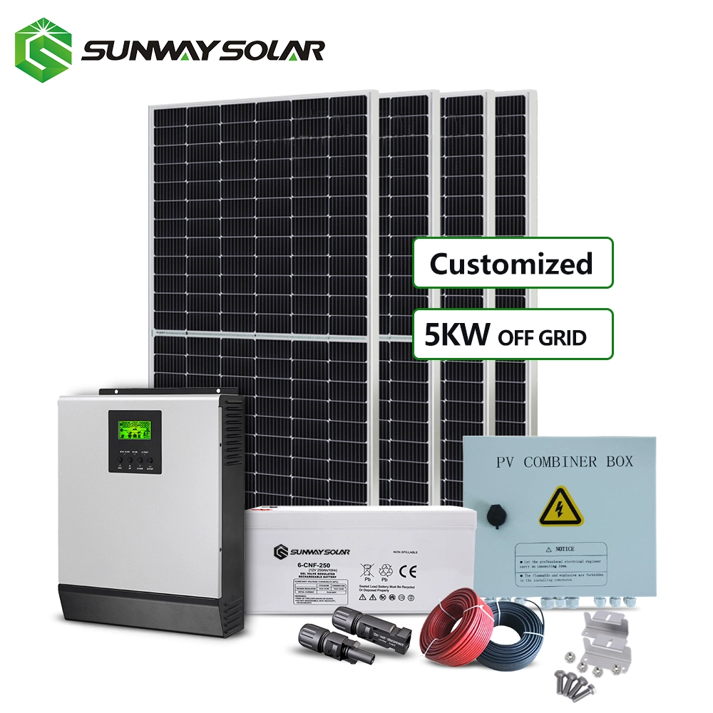 Sistema Solar de Red 1KW 2kW sistema Solar portátil Kit completo