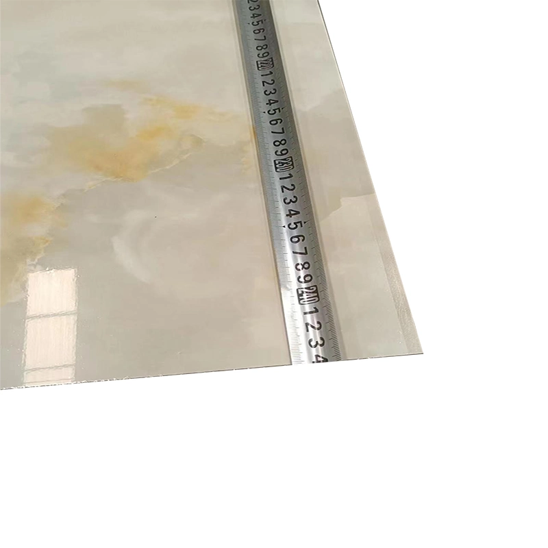 Fire-Retardant 2.5mm 2.8mm 3mm Thickness PVC UV Marble Sheet for Middle East