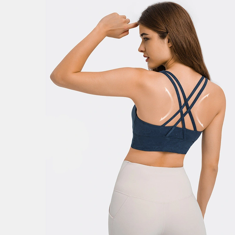 Dw002 nueva cruz de las mujeres Yoga Bra High-Intensity mate a los golpes de ropa interior deportiva