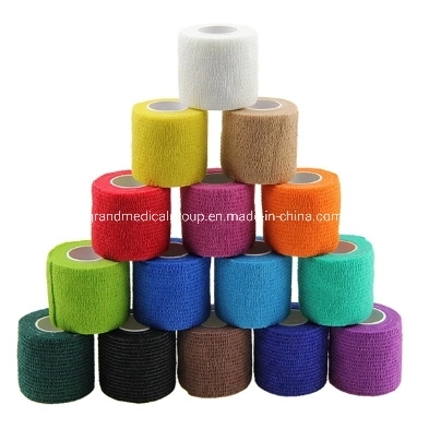 Medical Veterinary Dressing Cotton Self-Adhesive Tape Cohesive Elastic Bandage