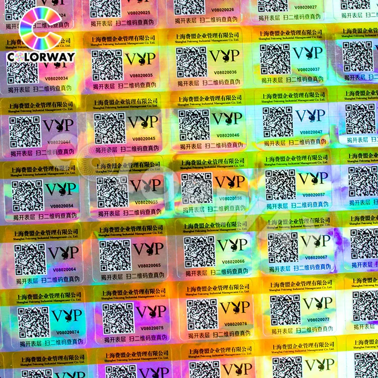 Strong Adhesive Die Cut Security Hologram Sticker