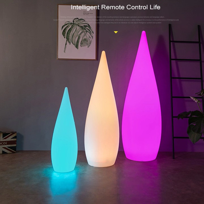 Precio de fábrica inalámbrico recargable LED lámpara de piso jardín al aire libre de las luces decorativas