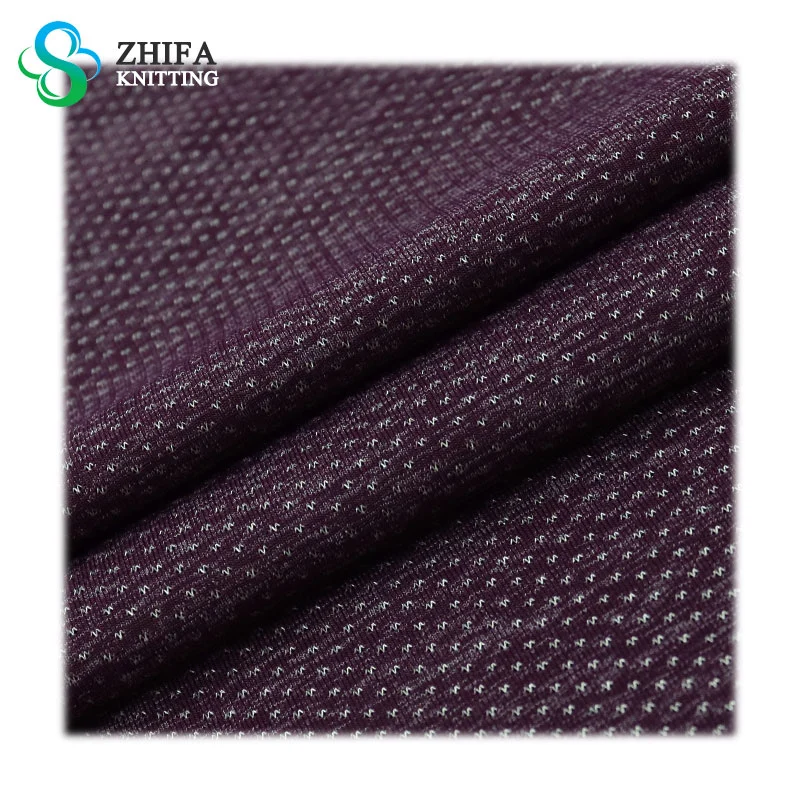 Zhifa Free Sample Men T Shirt Fabric Breathable Hole Comfortable Nylon Polyester Spandex Jersey Fabric