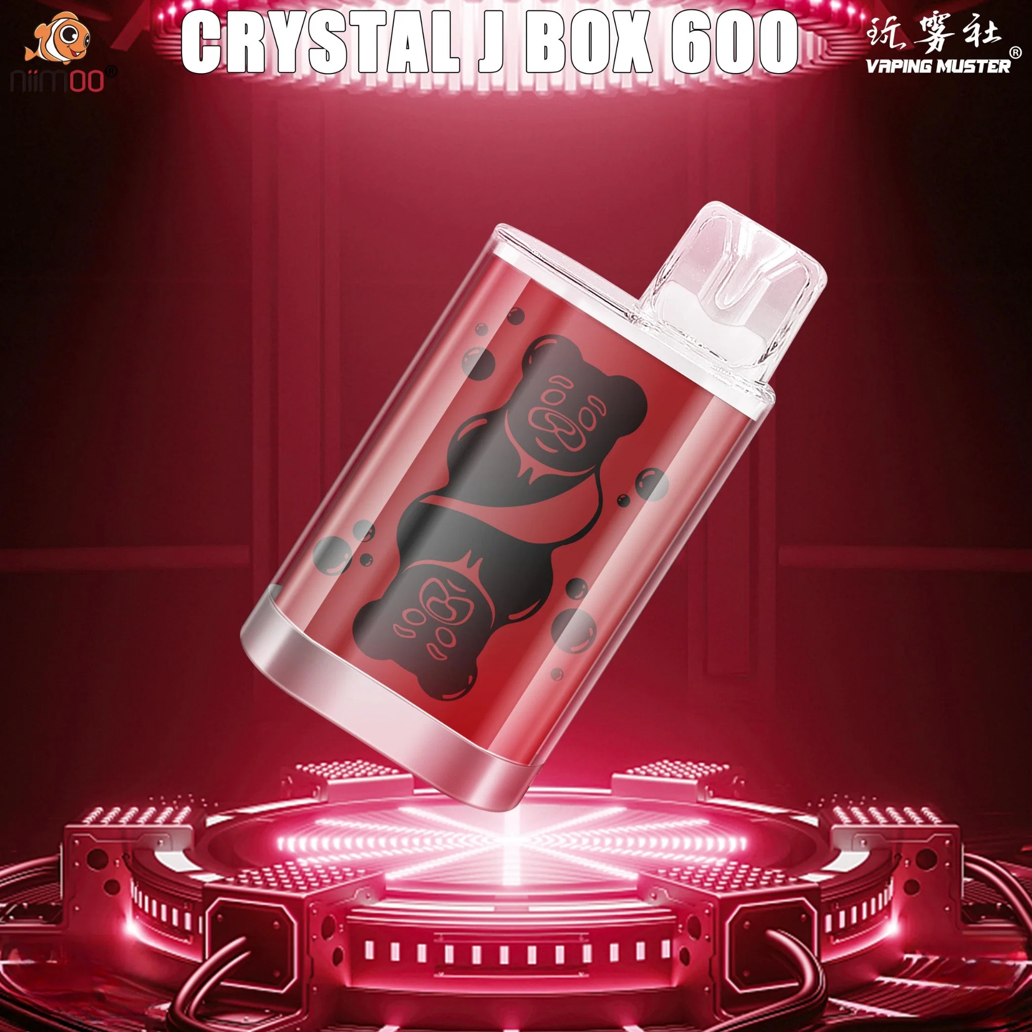 Niimoo Crystal J Box 600 Puff Wholesale/Supplier Mini Electronic Cigarette 400mAh Battery Disposable/Chargeable Vape Box